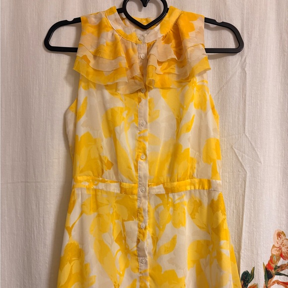 Banana Republic Yellow and White Floral Midi Dress - Picture 5 of 7